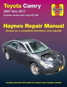 2007-2017 Toyota Camry, Toyota Avalon and Lexus ES 350 Repair Manual