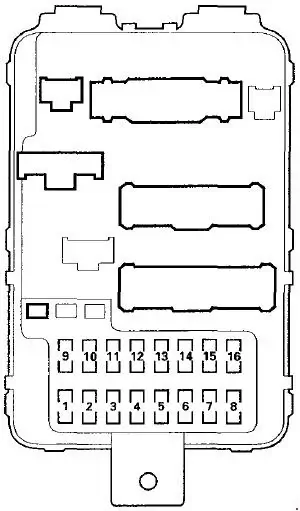 2001-2006 Acura MDX Fuses Block Diagram
