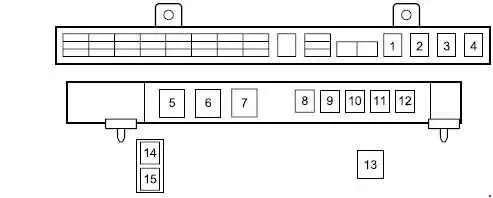 2006-2016 Isuzu Elf and Isuzu N-Series Fuse Block Diagram