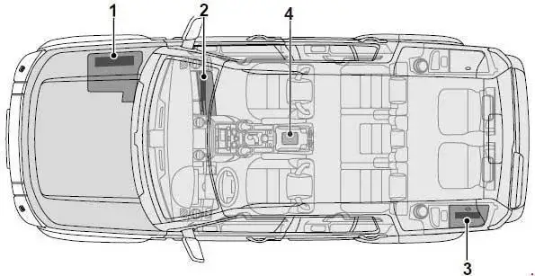 2004-2009 Land Rover Discovery Fuse box locations