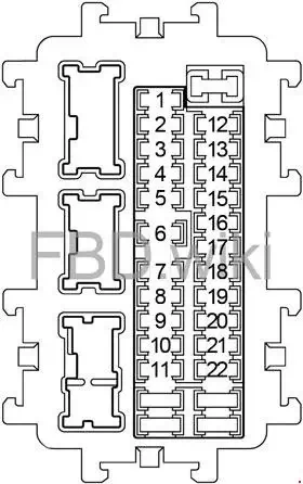 2009-2014 Nissan Murano - Diagram of the Fuse Panel