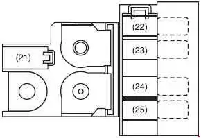 2004–2010 Suzuki Swift - Diagram of the Fusible Link Holder