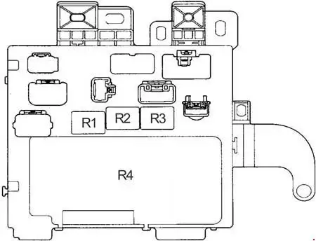 1996-2001 Toyota Camry (XV20) Location of the Relay