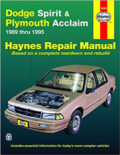 Dodge Spirit and Plymouth Acclaim Haynes Repair Manual
