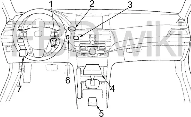 2008-2012 Honda Accord Immobilizer Control Module Location