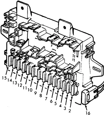 1980-1983 Honda Civic Fuse Panel Diagram