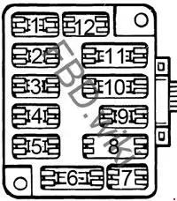 1974-1978 Ford Pinto Fuse Panel Diagram