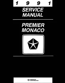 1988-1992 Eagle Premier and Dodge Monaco Repair Manual
