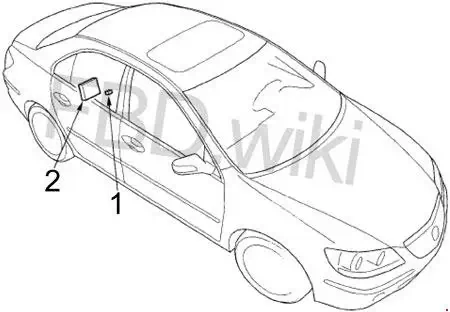 2005-2012 Acura RL 4WD Relay Location