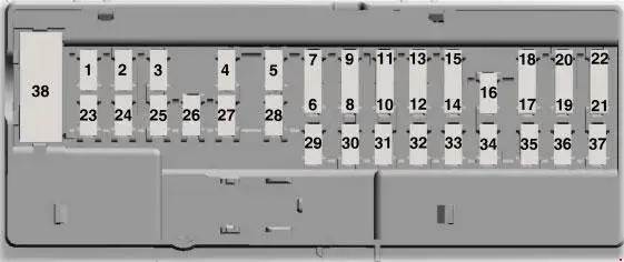2014-2018 Ford Transit 2.0l Body Control Module Fuse Box Chart