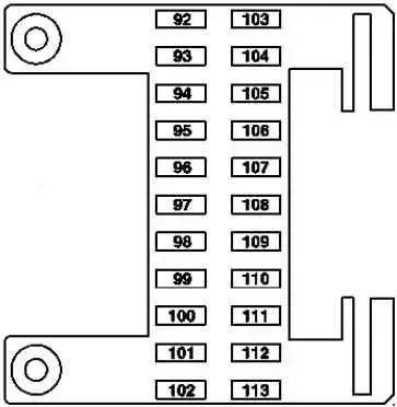 2005-2013 Mercedes-Benz S-Class (W221 and C216) Fuse Panel Diagram