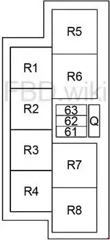 2011-2018 Infiniti M37, M56, Q70 Fuse Block Diagram