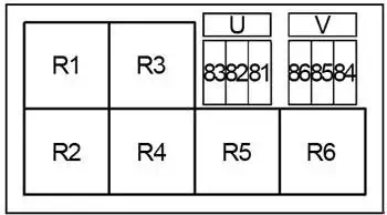 2010-2017 Infiniti QX56 and Infiniti QX80 Fuse Block Scheme