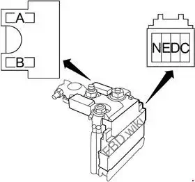 2010-2017 Infiniti QX56 and Infiniti QX80 Fusible Link Block Scheme