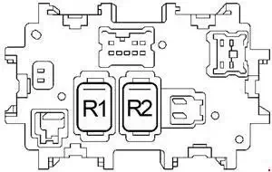 2003-2008 Infiniti FX35 and Infiniti FX45 Blower Relay Location