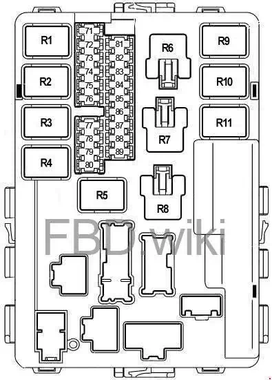 2003-2008 Infiniti FX35 and Infiniti FX45 Fuse Box Chart