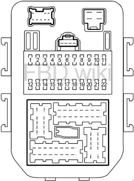 2003-2004 Infiniti M45 Fuse Panel Diagram