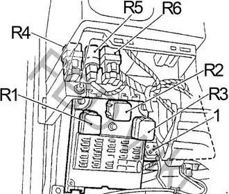 1996-2003 Infiniti QX4 Relay Location