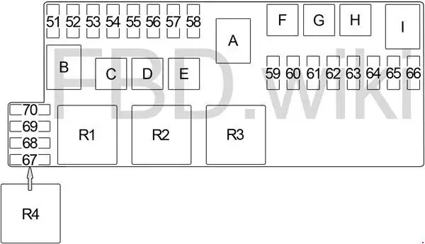 1996-2003 Infiniti QX4 Fuse Box Chart