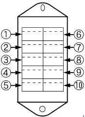 Kubota L3240, L3540, L4240, L5240, L5740 Rops - Chart Block of Fuses