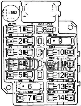 1976-1979 Cadillac Seville Fuse Panel Diagram
