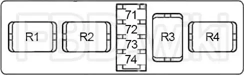 2010-2015 Nissan Leaf - Schematic of the Fuse Box