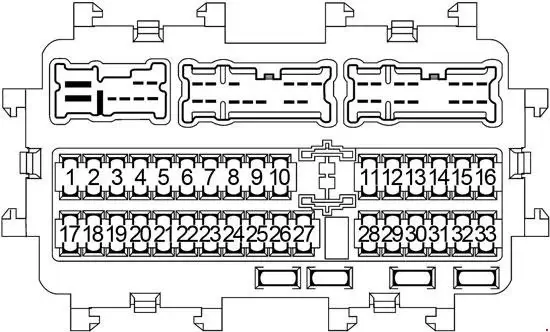 2013-2018 Nissan Altima - Schematic of the Fuse Panel
