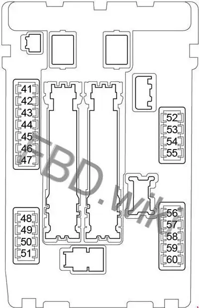 2011-2016 Nissan Quest - Diagram of the Fuse Box
