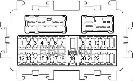 2003-2008 Nissan 350Z - Chart of the Fuse Panel
