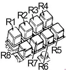 1989-1994 Nissan 240SX - Diagram of the Relay Block
