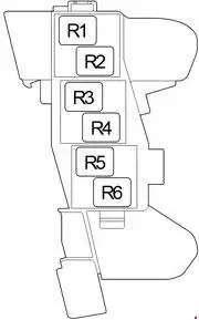 2015-2019 Toyota Hilux (RHD) Location of the Light Relay
