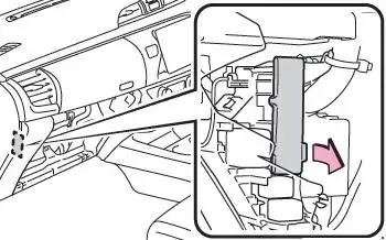 2015-2019 Toyota Hilux (RHD) Location of the Fuse Panel