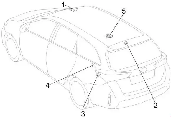 Toyota Auris & Toyota Corolla (2013-2018) Location of the Fuel Pump Control Block