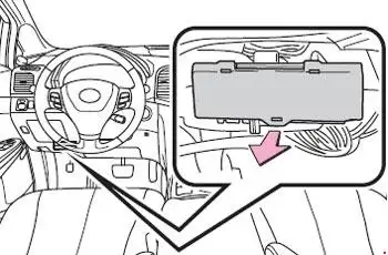 Toyota Venza (2008-2017) Location of the Fuse Panel