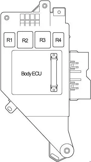Toyota Land Cruiser 100 (2003-2007) Location of the Ignition Relay
