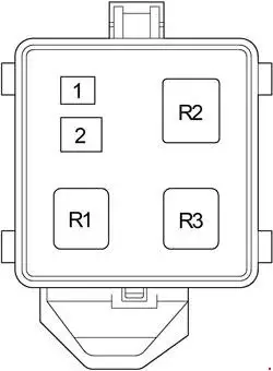 Toyota 4Runner (1996-2002) Location of the ABS Relay