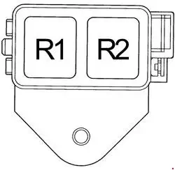 1995-2002 Toyota Corolla (E110) Location of the ABS Relay