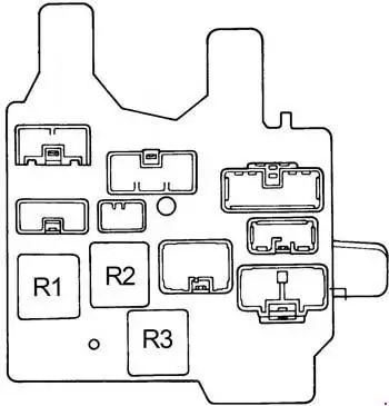 1991-1996 Toyota Camry (XV10) Location of the Main Relay