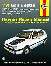 VW Golf, GTI & Jetta (93-98),Cabrio (95-02) Repair Manual
