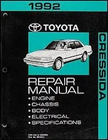 1988-1992 Toyota Cressida (X80) Repair Manual