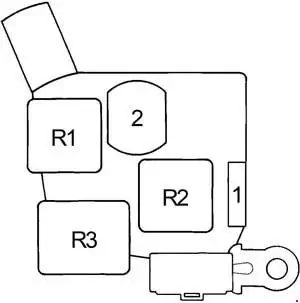 Toyota Cressida (1988-1992) Location of the Fuel Pump Relay
