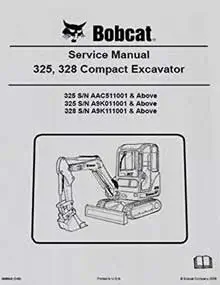 Bobcat 325 & 328 (Mini Excavator) Service Manual