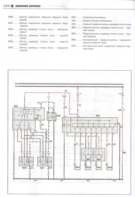 Схемы электрооборудования Daewoo Espero 1991-2000 (Третий Рим)