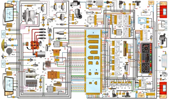 Схема электрооборудования ВАЗ-21083