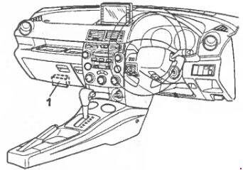 Расположение реле в Mazda Demio и Mazda Verisa (2002-2007)