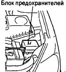 Блок предохранителей в моторном отсеке Тойота Премио и Тойота Аллион (2001-2007)