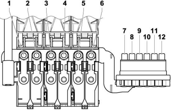 Fuses diagram under the hood of Skoda Fabia I (1999-2009)